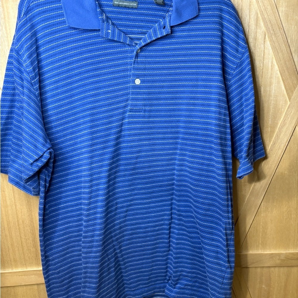 Lyle & Scott Navy Striped Polo Shirt